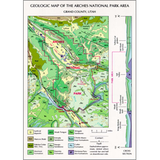 Geologic map of Arches National Park Postcard (M-102)