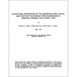 Structural properties of the American Fork, Provo, and part of the Spanish Fork subsegments, Wasatch normal fault zone, Utah (OFR-186)