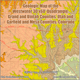 Geologic map of Westwater 30' x 60' quadrangle, Grand and Uintah Counties, Utah and Garfield and Mesa Counties, Colorado (OFR-441dm)
