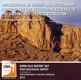 Implications of thrust and detachment faulting for the structural geology of the Thermo Hot Springs KGRA, Utah (OFR-587)