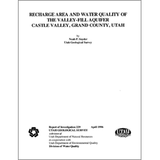 Recharge area and water quality of the valley-fill aquifer, Castle Valley, Grand County, Utah (RI-229)
