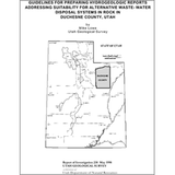 Guidelines for preparing hydrogeologic reports addressing suitability for alternative waste-water disposal systems in rock in Duchesne County, Utah (RI-238)