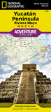 Mexico: Yucatan Peninsula - Riviera Maya Adventure Travel Map (3105)