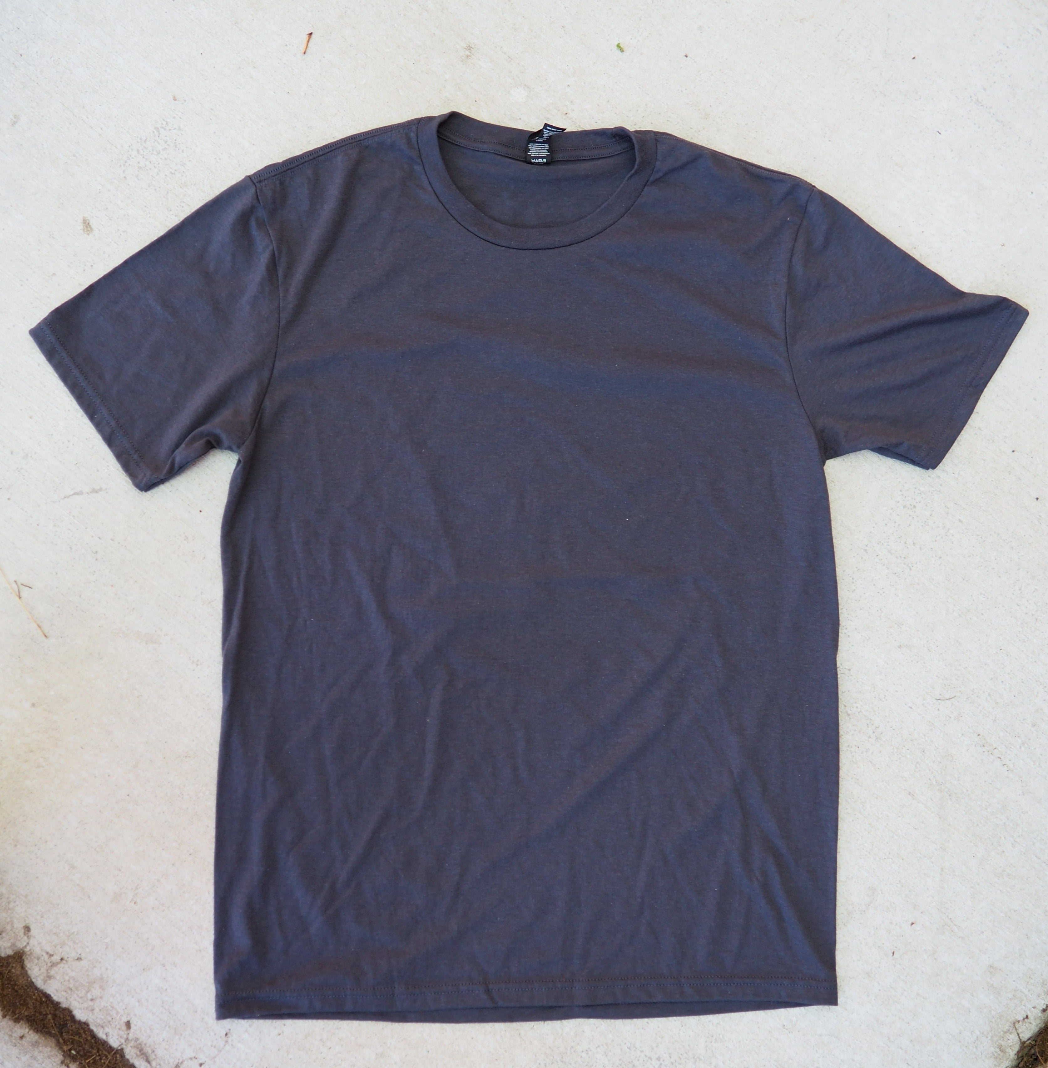 Front side of Charcoal gray t shirt