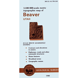 Beaver, Utah - 30x60 Minute Series Topo Map