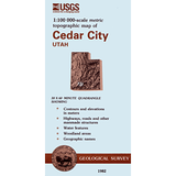 Cedar City, Utah - 30x60 Minute Series Topo Map