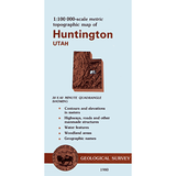 Huntington, Utah - 30x60 Minute Series Topo Map