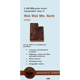 Wah Wah Mountains North, Utah - 30x60 Minute Series Topo Map