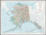 Shaded Relief Map of Alaska, AK