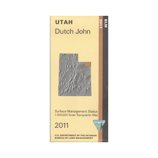 Dutch John, Utah - 30x60 Minute Series Topo Map (BLM Edition)
