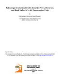 Palynology Evaluation Results from the Provo, Duchesne, and Rush Valley 30' x 60' Quadrangles, Utah (OFR-720)