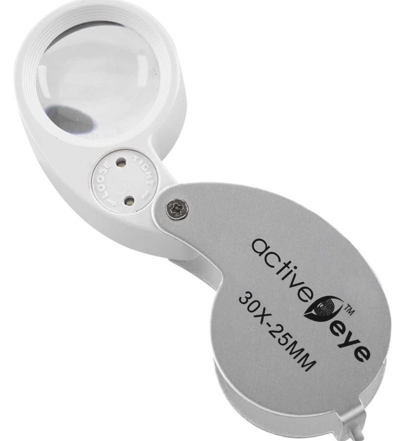 Active Eye 30x Illuminated Loupe Magnifier Natural Resources Map