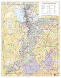 Benchmark Utah Wall Map