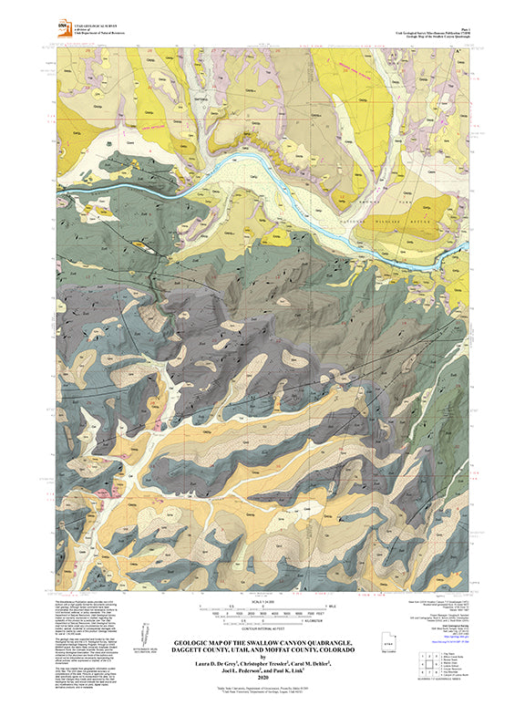 Geologic Map of the Swallow Canyon Quadrangle, Daggett County, Utah, and Moffat County, Colorado (MP-171dm)
