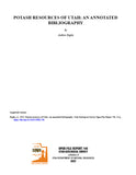 Potash Resources of Utah: An Annotated Bibliography (OFR-746)