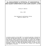 Oil development and potential of Mississippian and older formations in San Juan County, Utah (OFR-156)