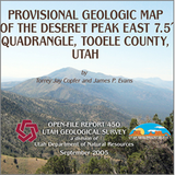 Provisional geologic map of the Deseret Peak East quadrangle, Tooele County, Utah (OFR-450)